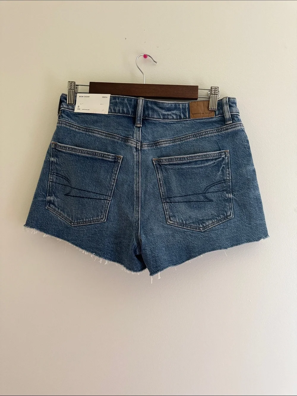 American Eagle Outfitters Faded Blue High-Rise Denim Cutoff Shorts